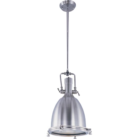Maxim Hi-Bay 1-Light 14.25" Wide Satin Nickel Pendant Light 25104FTSN